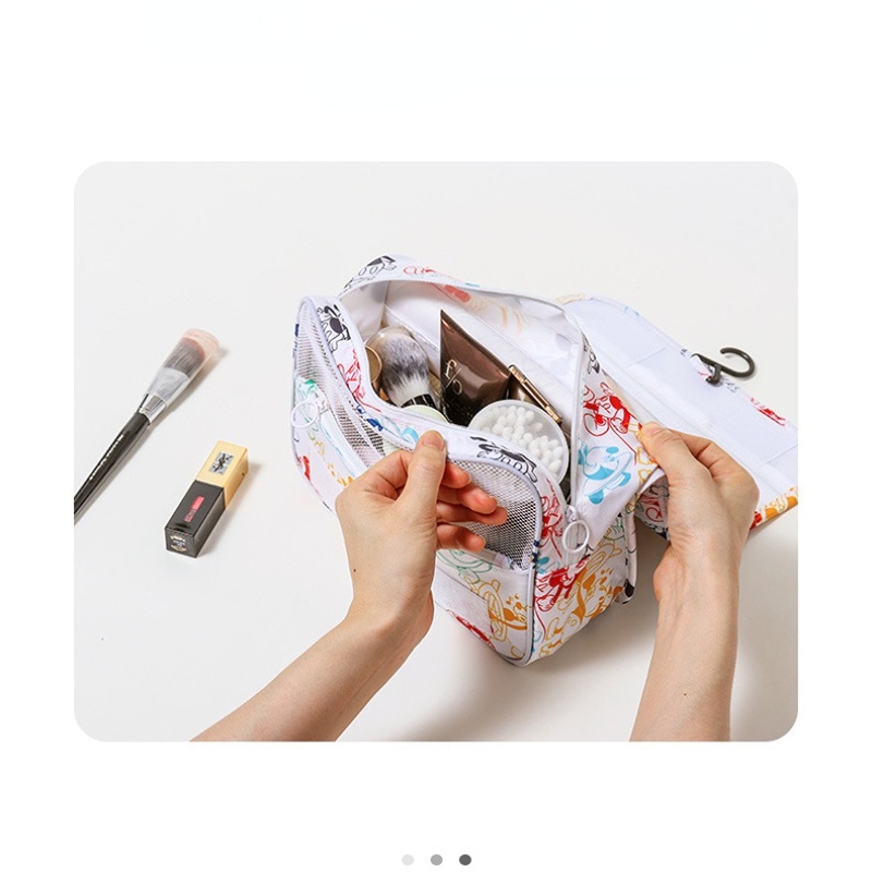 Túi Đựng Đồ Trang Điểm Cỡ Lớn Đa Năng Họa Tiết Chuột Mickey Disney