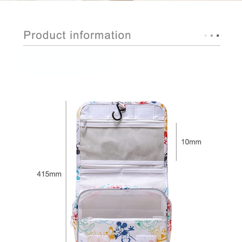 Túi Đựng Đồ Trang Điểm Cỡ Lớn Đa Năng Họa Tiết Chuột Mickey Disney