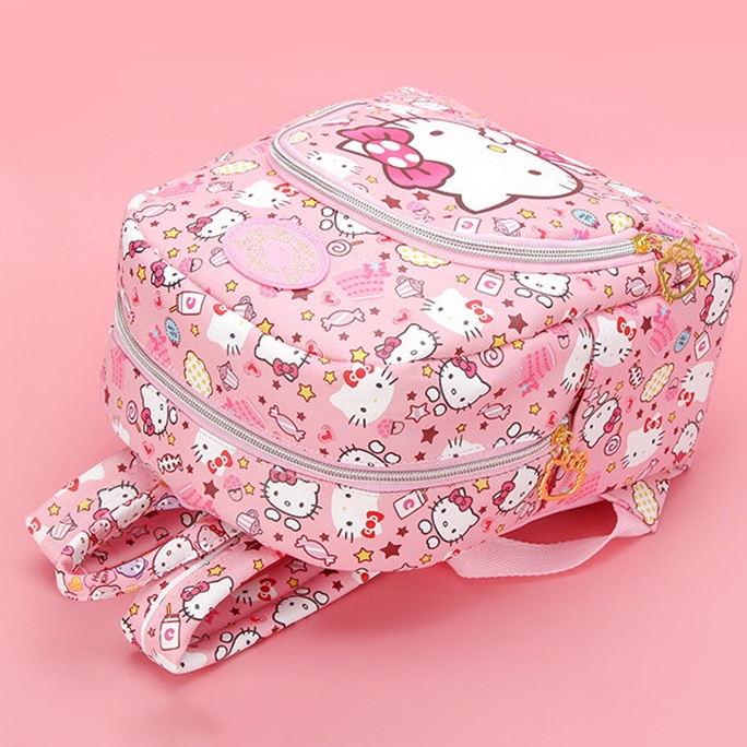Balo Đi Học Mẫu Giáo Hình Hello Kitty Màu Đen Cho Bé