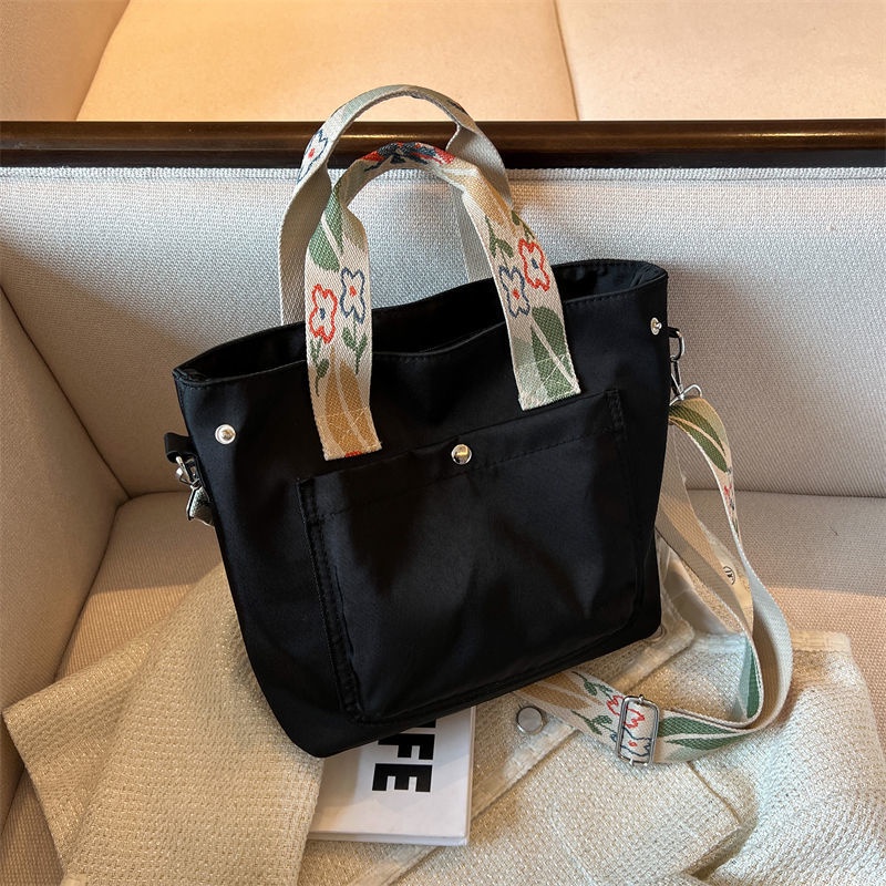 Túi Xách Canvas Đeo Vai Kiểu Dáng Đơn Giản Thời Trang Dành Cho Nữ