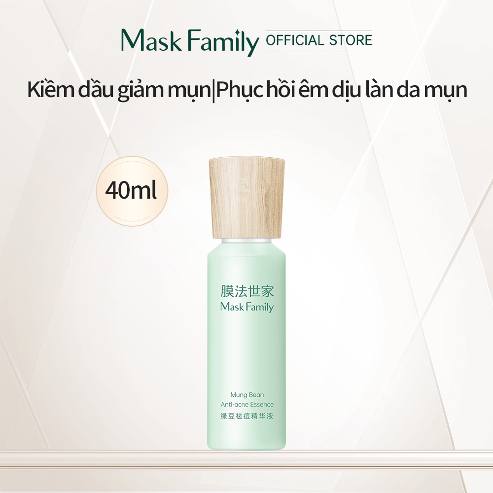 Tinh chất chăm sóc da MASKFAMILY 40ml chiết xuất đậu xanh giảm mụn kiềm dầu dưỡng ẩm làm dịu