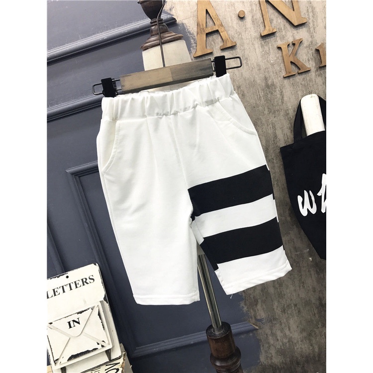 Set Áo Thun Có Nón Và Quần Short Thời Trang Mùa Hè Cho Bé Trai