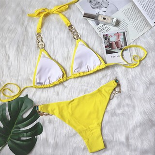 Bikini DUNEA phối dây mắt xích đính đá lấp lánh