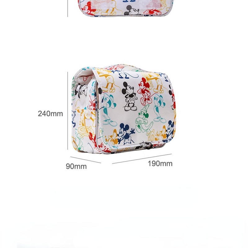 Túi Đựng Đồ Trang Điểm Cỡ Lớn Đa Năng Họa Tiết Chuột Mickey Disney