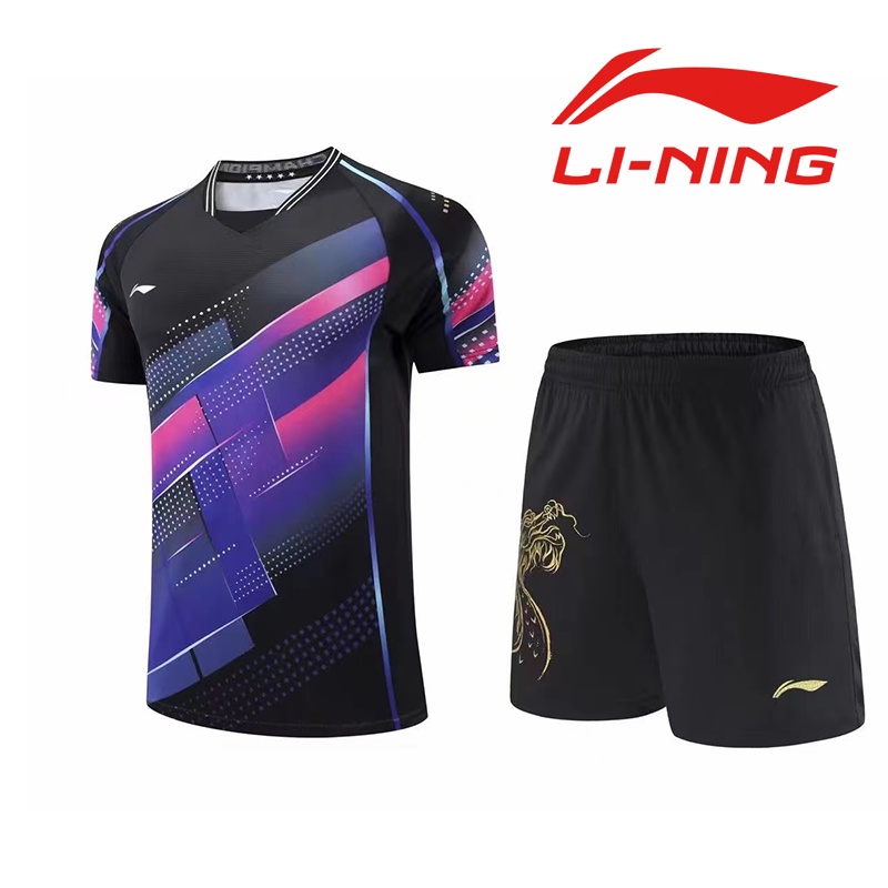 Li Ning Áo Thun Chơi Cầu Lông Nhanh Khô Thoáng Khí Cho Nam Và Nữ