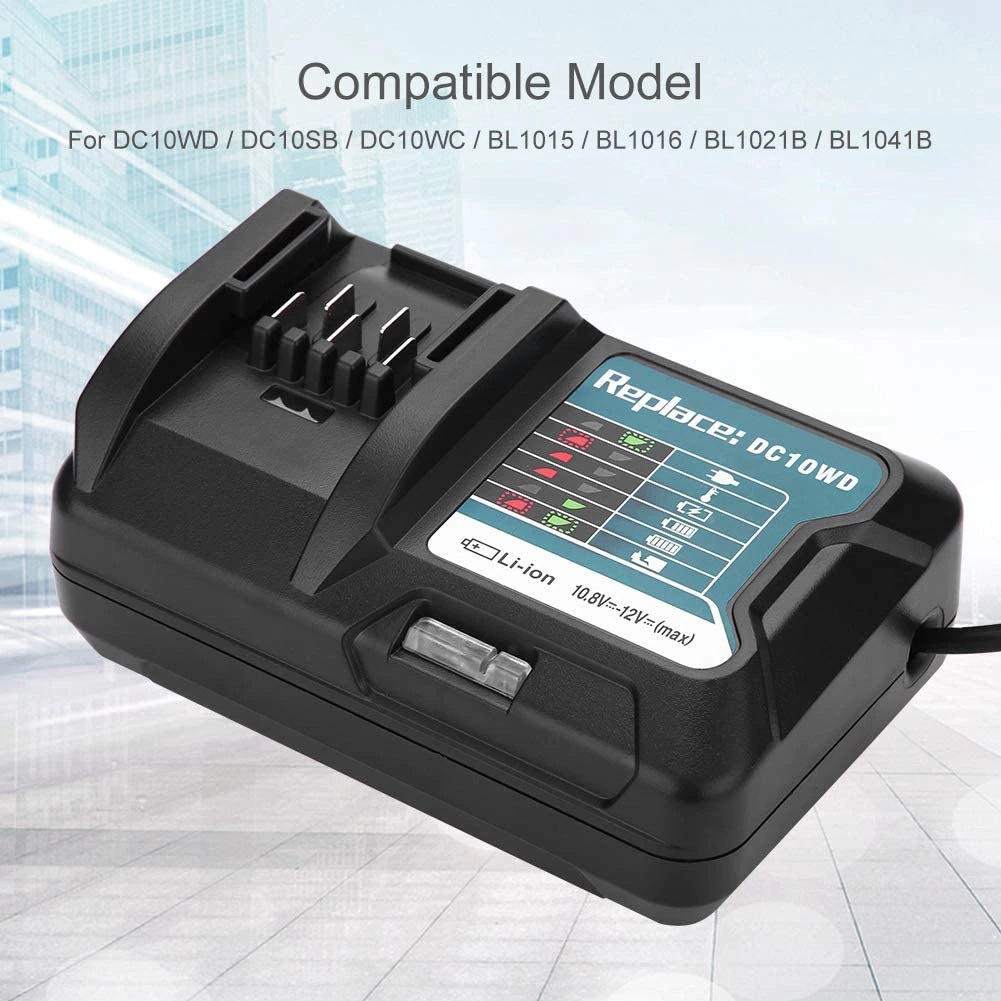 Bộ Sạc Pin Lithium DC10WD Cho Makita 10.8V 12V BL1016 BL1040B BL1015B