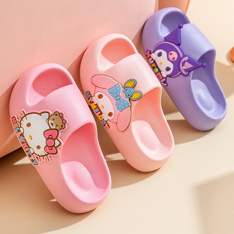 Dép Xỏ Ngón Bằng EVA Chống Trượt Họa Tiết Sanrio Hello Kitty Thời Trang Mùa Hè Cho Bé Gái