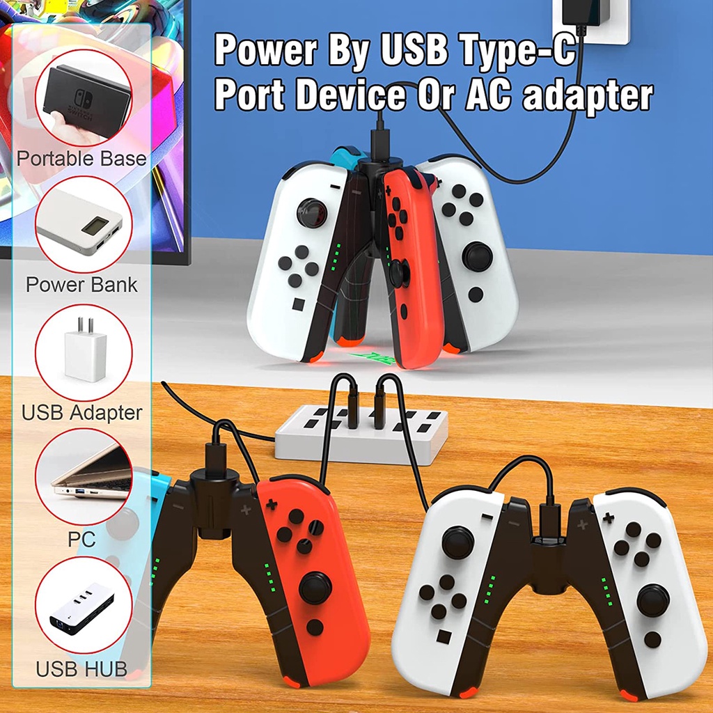 Đế Sạc Tay Cầm Chơi Game Trái Phải Cho Nintendo Switch / Switch OLED Joy-con Đứng