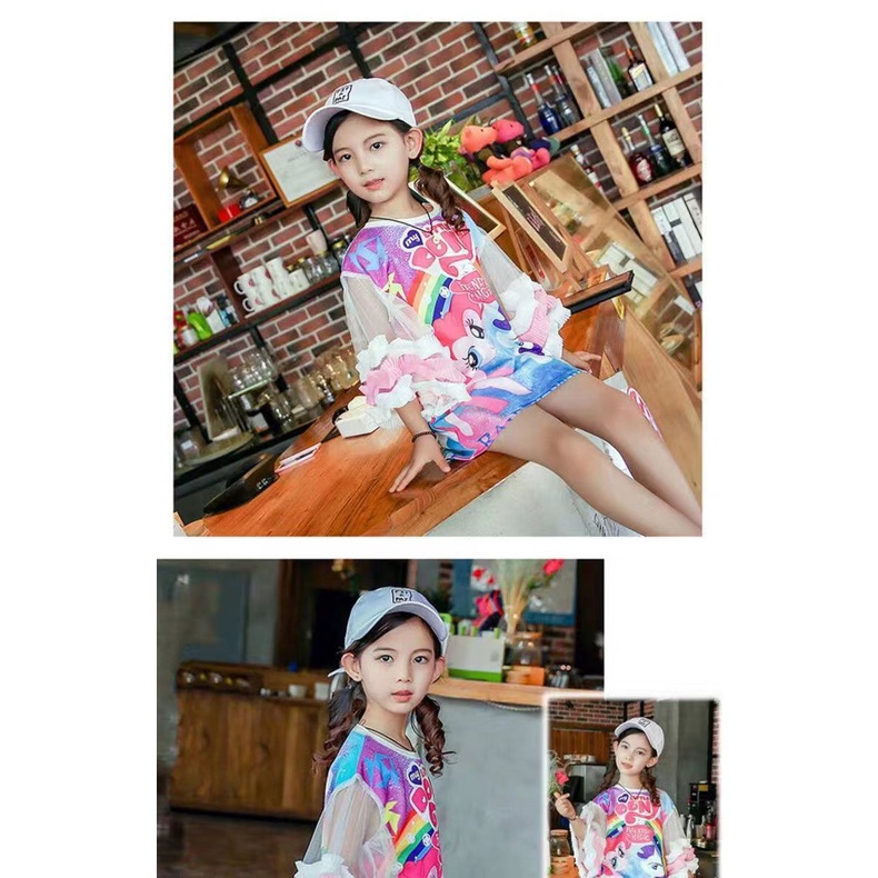 Áo Thun Ngắn Tay Phong Cách Hàn Quốc Thời Trang Mùa Hè Mới Dành Cho Bé Gái 90-150CM