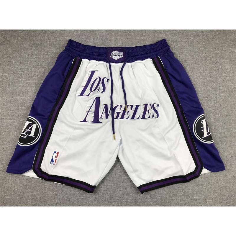 Áo Thun Chất Lượng Cao Thời Trang 2023 2023 #Quần Short Bóng Rổ NBA Los Angeles Lakers Phối Túi Cá Tính Năng Động Cho Nam