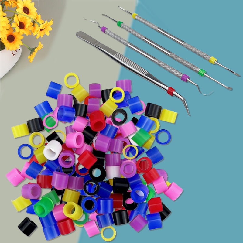 Bộ 100 Vòng silicone Nhiều Màu Sắc