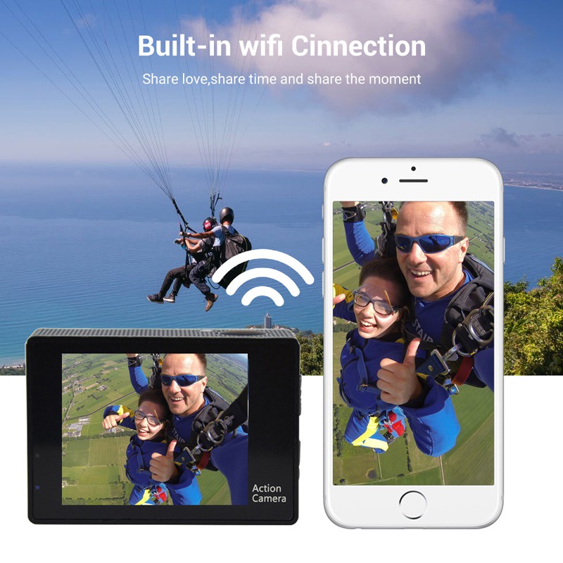 Camera Hành Trình 4K HD WiFi 2.0-inch 30FPS 170D Chống Nước Điều Khiển Từ Xa