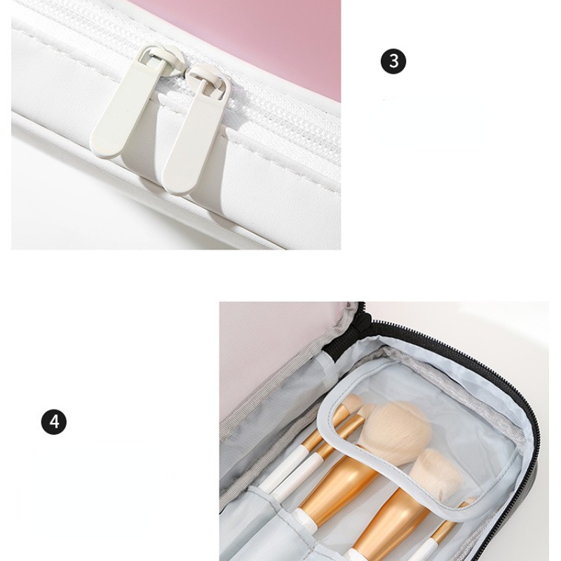 Túi Đựng Mỹ Phẩm Hai Lớp Trong Suốt Cỡ Lớn Tiện Dụng