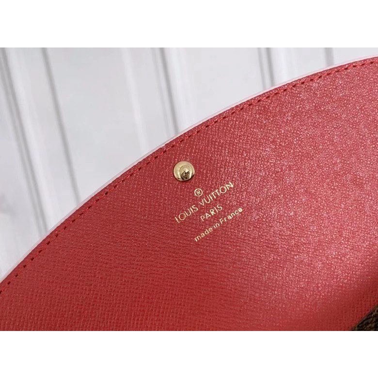 Ví Nữ Dài 100% Chính Hãng Louis Vuitton Họa Tiết Hoa Đỏ