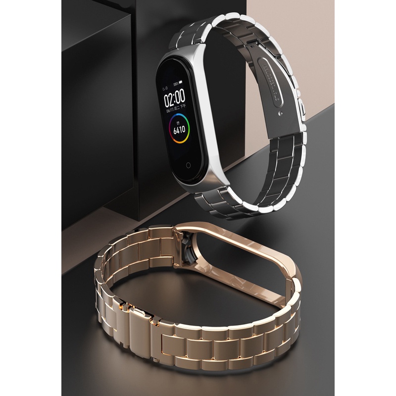 Phù Hợp Dây Đeo Thay Thế Bằng Kim Loại Cho Xiaomi Mi band 3 4 5 6 Mi Band7