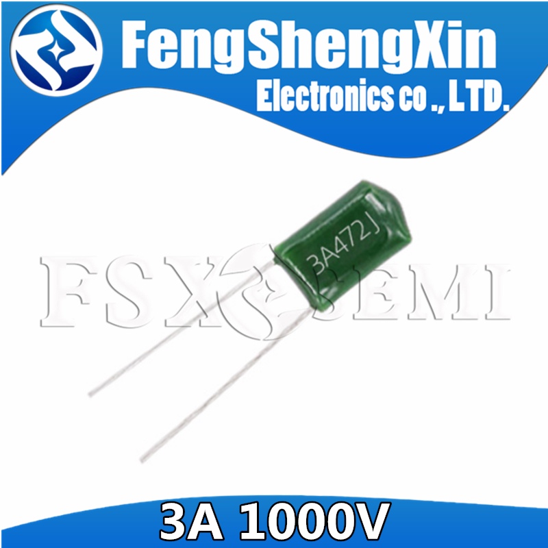 20 Tụ Điện Phim Polyester 3A 1000V 1NF 1.5 NF 2.2 NF 2.7 NF 3.3 NF 4.7 NF 10NF 3A102J 3A152J 3A222J 