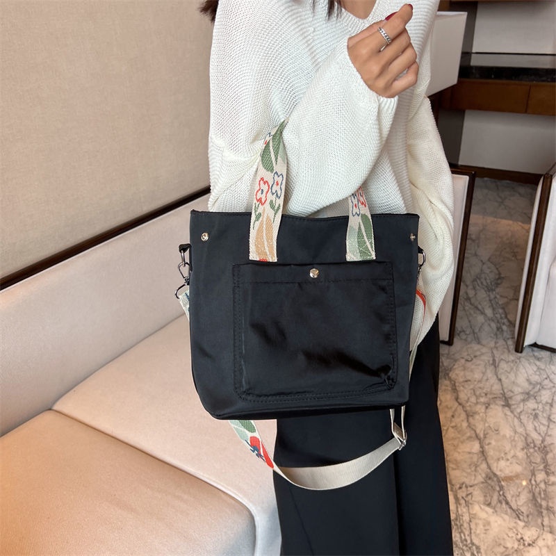 Túi Xách Canvas Đeo Vai Kiểu Dáng Đơn Giản Thời Trang Dành Cho Nữ