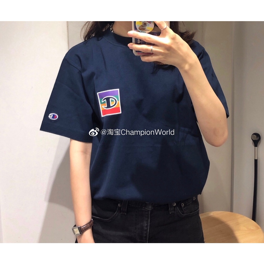 Áo Thun Tay Ngắn In Chữ Champion Màu Cầu Vồng Kiểu Nhật Bản Thời Trang 20SS Cho Nam Và Nữ