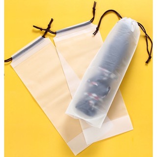 Umbrella storage bag Transparent waterproof storage bag drawstring bag Convenient bunched mouth storage bag Leakproof plastic storage bag