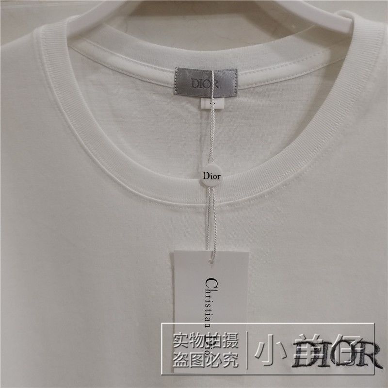 Áo Thun cotton Nguyên Chất Ngắn Tay Thêu Chữ DR + Thẻ Treo Đơn Giản Mùa Hè Cho Cặp Đôi