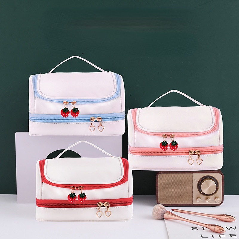 Túi Đựng Mỹ Phẩm Hai Lớp Phong Cách Nhật Bản