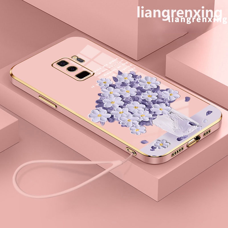ốp samsung s9 plus samsung s9 lưng Ốp Điện Thoại Mạ Điện Chống Sốc Ddhh01 Cho samsung s9 plus samsung s9 viền vuông cute