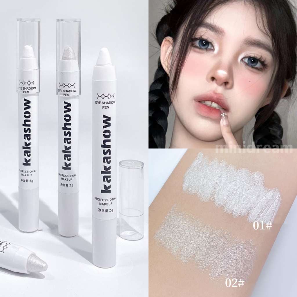 Bút dạ quang KAKASHOW, Bút làm sáng mắt Pearly &amp; Matte Stick, Bút kẻ mắt lấp lánh, Bút kẻ mắt lâu trôi không thấm nước