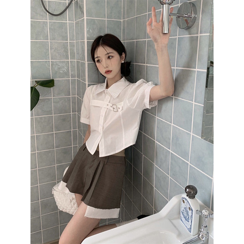 Áo Kiểu Tay Phồng Thiết Kế Độc Đáo Thời Trang Mùa Hè Hàn Quốc Cho Nữ