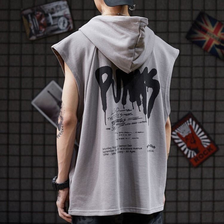 Áo Hoodie Sát Nách Dáng Rộng Phong Cách Thể Thao Thời Trang Mùa Hè Cho Nam