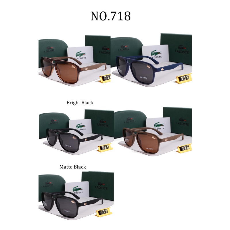 Lacoste Kính Mát Phân Cực Chống Tia UV400 718 Thời Trang Sang Trọng Cho Nam