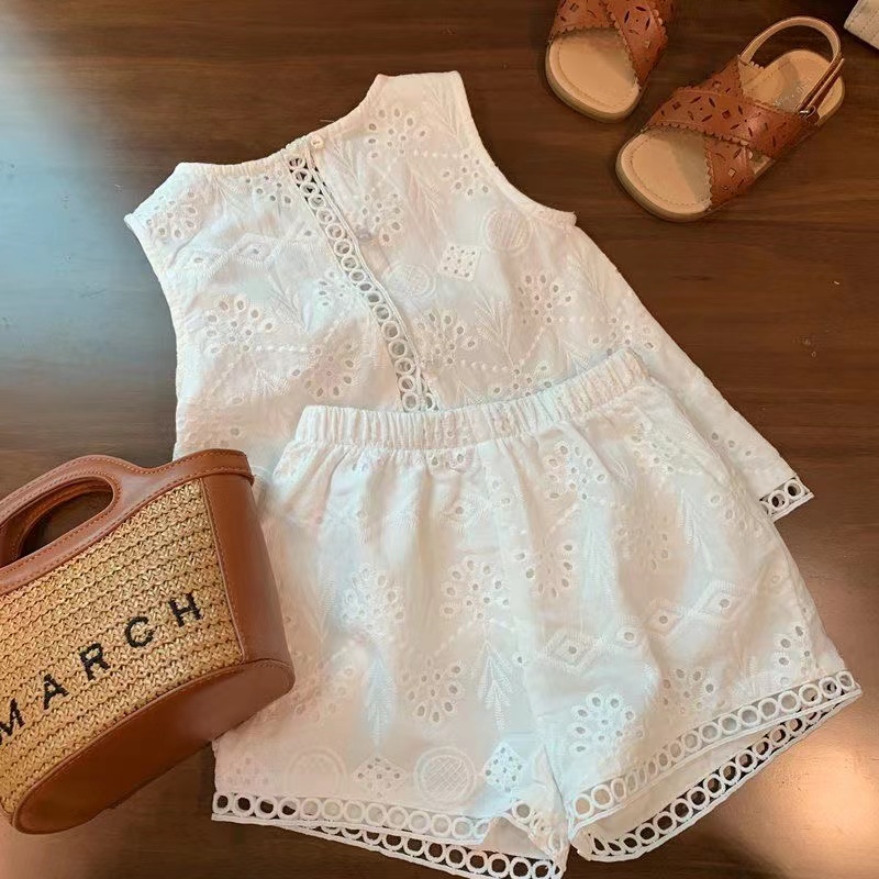 Set Áo Thun Và Quần Short Thời Trang Mùa Hè Mới 2023 Dành Cho Bé Gái
