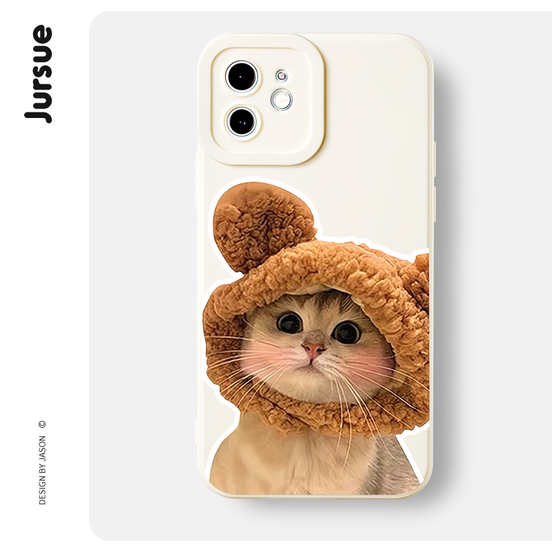 Ốp điện thoại JURSUE cặp đôi dễ thương đẹp mèo chó Cho iPhone 14 13 12 11 Pro Max SE 2020 X XR XS 8 7 ip 6S 6 Plus kute XYH1402