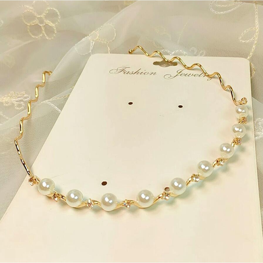 Kilii Băng Đô Đính Ngọc Trai Giả Xinh Xắn Thời Trang Dành Cho Bé Gái