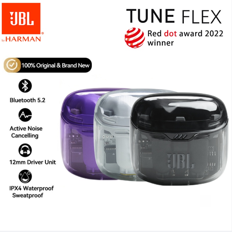 Tai Nghe Nhét Tai Bluetooth Không Dây JBL Tune Flex Chống Tiếng Ồn Tích Hợp Mic