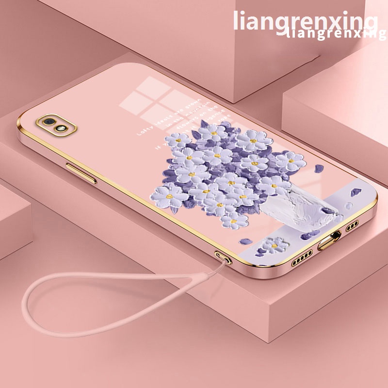 ốp SAMSUNG A10 lưng Ốp Điện Thoại Silicon Chống Sốc Mạ Điện Ddyhh010 Cho SAMSUNG A10 viền vuông cute