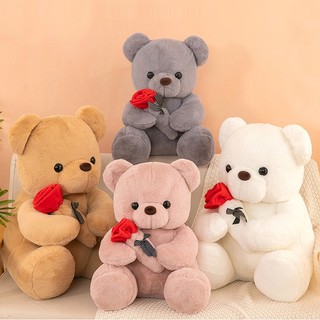 Gấu nhồi bông 25 / 35 / 45cm có nơ ruy băng dễ thương