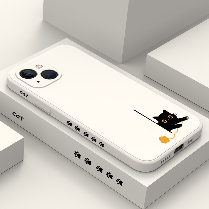 Ốp Điện Thoại Silicon Dẻo Họa Tiết Chú Mèo Panicked Dễ Thương Cho IPhone 13Pro 13 12 Mini Pro 5G Max