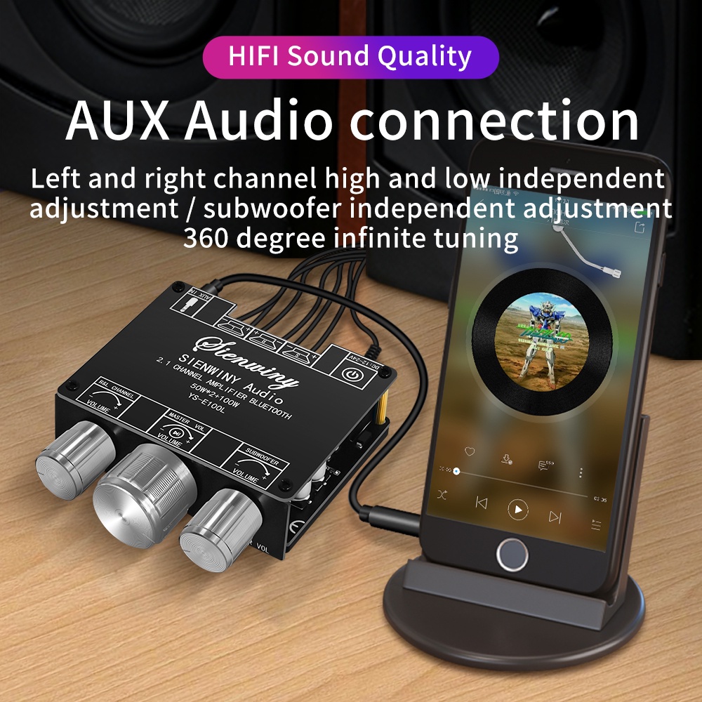 Bảng Mạch Khuếch Đại Âm Thanh Bluetooth YS-E100L 2.1 Kênh