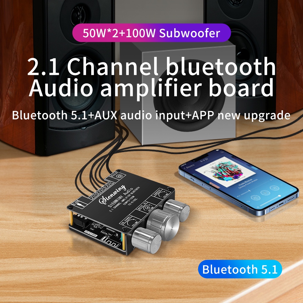 Bảng Mạch Khuếch Đại Âm Thanh Bluetooth YS-E100L 2.1 Kênh