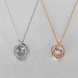 Vòng cổ xoắn ốc đính đá pha lê hình giọt nước đơn giản mới
