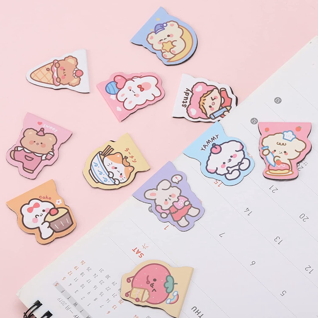 Bộ 12 Kẹp Đánh Dấu Trang Sách Có Nam Châm