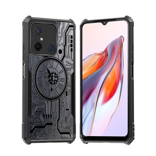 Ốp Điện Thoại PC Trong Suốt Chống Sốc Hình Bảng Mạch Cho Xiaomi Redmi 12C 11A 10C 10 11 Prime 10 Power