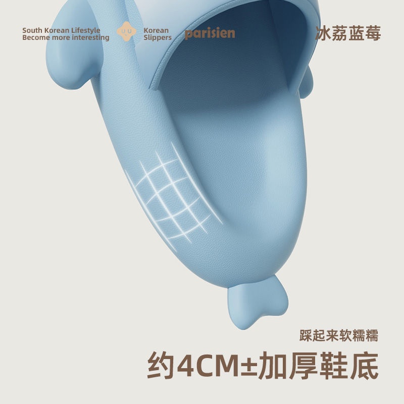 Dép Sandal Đi Trong Nhà Chống Trượt Hình Cá Mập / Cây Kem Thời Trang Mùa Hè Cho Nữ