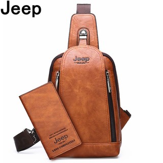 Túi da đeo vai jeep buluo 881 cỡ lớn cho nam