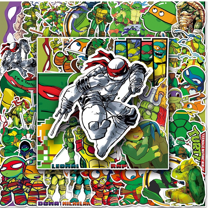 Bộ 52 Miếng Dán Trang Trí Xe Hơi Chống Thấm Nước Họa Tiết Ninja Ma Vui Nhộn DIY