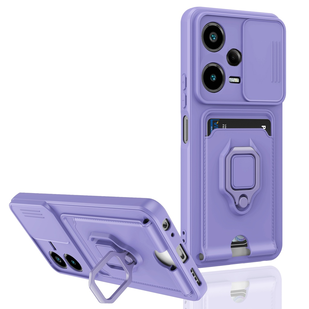 Ốp Điện Thoại Mềm Có Nắp Trượt Bảo Vệ Ống Kính Máy Ảnh Cho Xiaomi Redmi Note 12 5G Redmi Note 12 Pro 5G POCO X5 5G