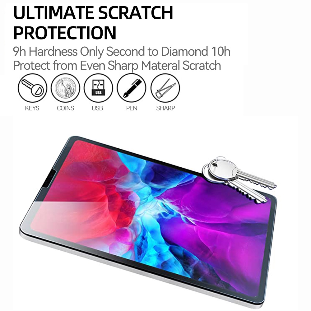 Kính Cường Lực Bảo Vệ Màn Hình Cho 2019 iPad 10.2 2020 iPad Pro 11 Air 3 10.5 Air 4 10.9 9.7 iPad 5 6th Gen Mini 4 5 6