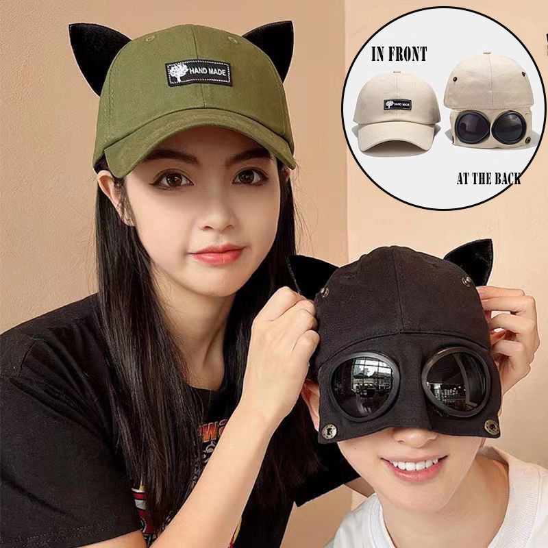 Mũ Lưỡi Trai Chống Nắng Hình Tai Mèo Dễ Thương Phong Cách Hip Hop Đường Phố Cho Nam Và Nữ