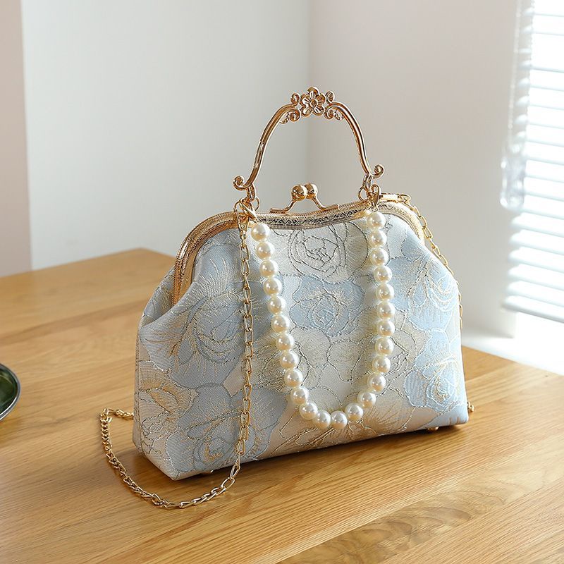 Túi Xách Nữ Đính Ngọc Trai Thời Trang Hàn