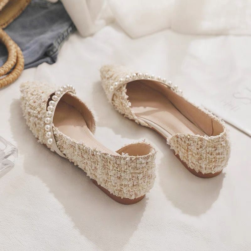 Giày Búp Bê Mũi Nhọn Đế Bằng Phong Cách Mới 2023 Dễ Phối Đồ Thời Trang Mùa Hè Cho Nữ